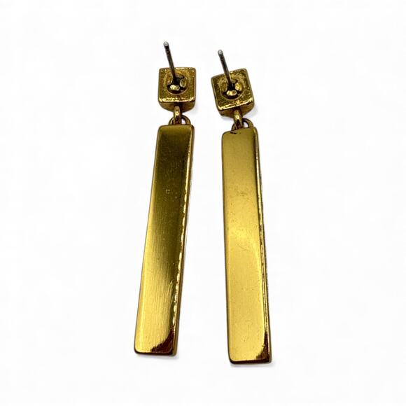 Brighton "Venezia" Two Tone Metal Slim Scroll Earrings - Picture 2 of 2